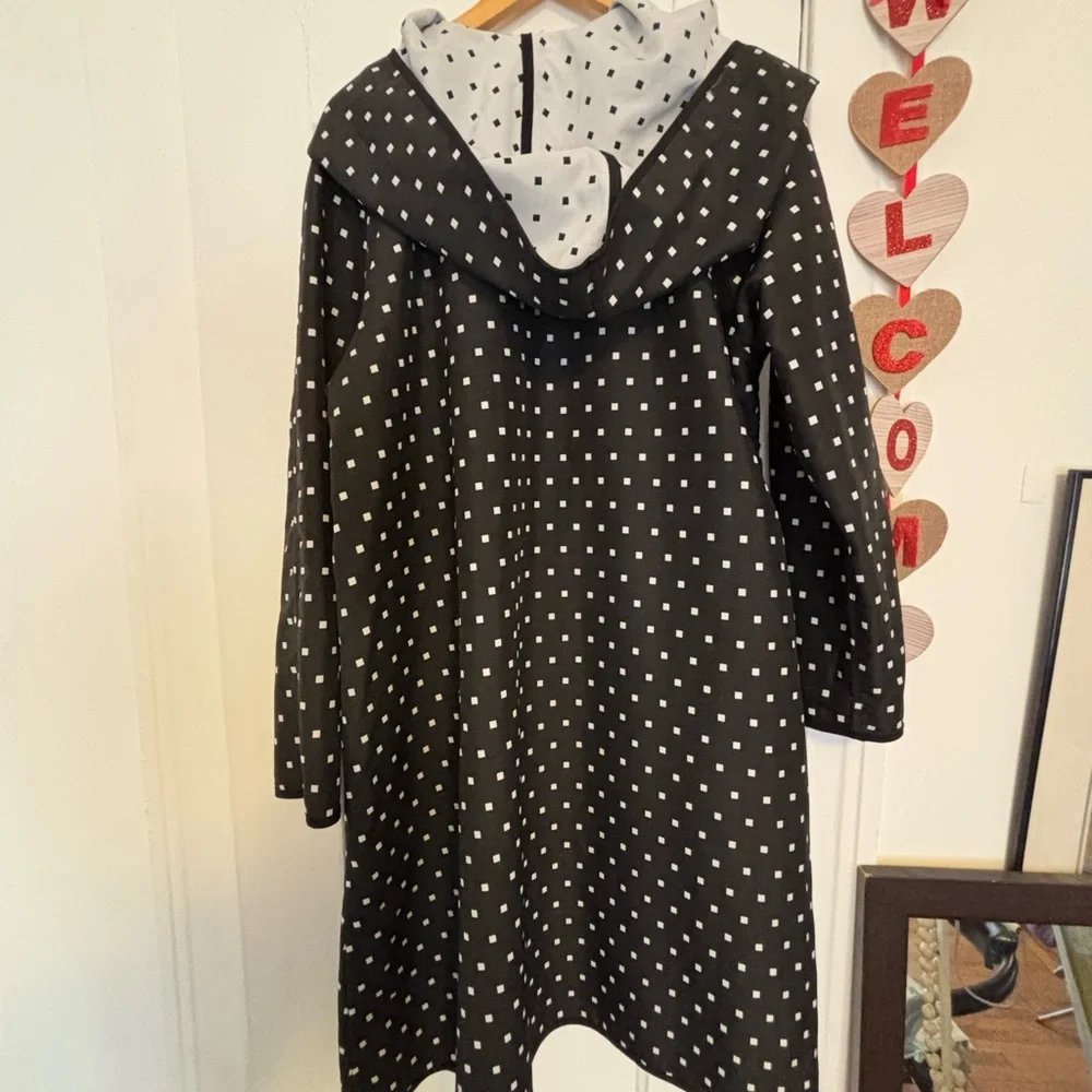 Mycra Pac Black and White Reversible Rain Coat M/L - Picture 3 of 6